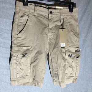 NWT Khaki San Marco Cargo Shorts Mens Size 29